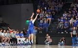 Trent Noah shoots a three-pointer during the Blue-White Game - Dr. Michael Huang, Kentucky Sports Radio