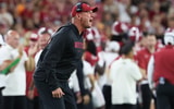 Oct 18, 2025; Tuscaloosa, Alabama, USA; Alabama Crimson Tide head coach Kalen DeBoer reacts during the first quarter against the Tennessee Volunteers at Saban Field at Bryant-Denny Stadium. Mandatory Credit: David Leong-Imagn Images