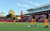 The Hawkeyes played to a draw with USC on Sunday night. (Photo by UI Athletics)