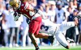 BC wide receiver Lewis Bond against UConn on 10/18/25 (By Jaiden Tripi/Getty Images)