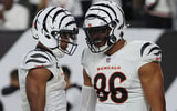Noah Fant caught a touchdown pass in the Bengals Thursday Night win over Pittsburgh. (Photo by Joseph Maiorana-Imagn Images)