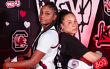 South Carolina women's basketball coach Dawn Staley with transfer addition Ta'Niya Latson. Photo credit: Ta'Niya Latson | @NiyaLatson on Twitter/X