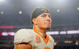 Brianna Paciorka/News Sentinel / USA TODAY NETWORK via Imagn Images | Tennessee quarterback Joey Aguilar (6) walks off the field as cigar smoke lingers in the air after a college football game between Tennessee and Alabama at Bryant-Denny Stadium in Tuscaloosa, Ala., on Oct. 18, 2025.