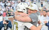 Georgia Tech head coach Brent Key and quarterback Haynes King