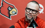 Louisville men's basketball coach Pat Kelsey talks to reporters during the Cardinals' media day for the 2025-26 basketball season on Wednesday Oct. 15, 2025 in Louisville, Kentucky.