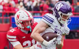 Nebraska football defensive back Rex Guthrie (21) tackles Northwestern wide receiver Griffin Wilde (17) tackles during the first quarter at Memorial Stadium.