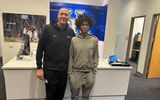 Chase Lumpkin with Kentucky coach Mark Pope (Photo provided by Chase Lumpkin)