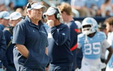 Coach Bill Belichick during UNC's loss to Virginia on Saturday.