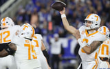 Tennessee QB Joey Aguilar throws a pass vs. Kentucky, via Dr. Michael Huang, KSR