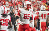 Nebraska football offensive tackle Teddy Prochazka during the Huskers' season-opening win over Cincinnati