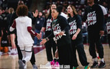 South Carolina women's basketball coach Dawn Staley during an exhibition game vs Anderson on October 24 2025-Katie Dugan GamecockCentral