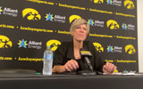 The Hawkeyes met with the media after their win over. (Photo by Kyle Huesmann)