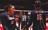 Nebraska volleyball Teraya Sigler, Taylor Landfair (Photo by Nebraska Social Media)