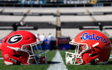Florida-Gators-Georgia-Bulldogs-helmets