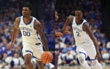 Kentucky guards Otega Oweh and Jasper Johnson (Dr. Michael Huang, Kentucky Sports Radio/On3)