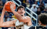 Michigan Wolverines basketball center Aday Mara impressed Wake Forest coach Steve Forbes. (Photo by Junfu Han / USA TODAY NETWORK via Imagn Images)