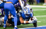 Sam LaPorta found the end zone for the Lions on Sunday. (Photo by Lon Horwedel-Imagn Images)