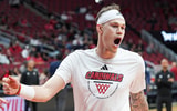 Louisville Cardinals forward Kasean Pryor (7) warms up with the team before the game against South Carolina State at the KFC Yum! Center Monday night, Nov. 3, 2025.