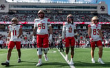 BC captains prior to the Red Bandana Game 11/9/25 (BC Athletics)