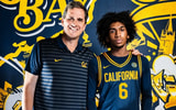 2026 guard Dionycius Bakare and Cal head coach Mark Madsen