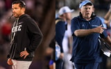 Duke HC Manny Diaz, North Carolina HC Bill Belichick