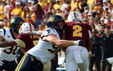 Edward Vesterinen comes up with the stop against Arizona State