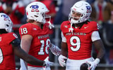 Rutgers Football wide receiver Ian Strong and TE Colin Weber versus Maryland 2025