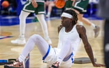 Denzel Aberdeen warms up vs. Loyola Maryland (Photo by Mont Dawson, Kentucky Sports Radio)