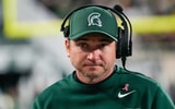 Michigan State Spartans head coach Jonathan Smith on the sidelines against the Michigan Wolverines during the first half at Spartan Stadium. - Brendan Mullin, USA TODAY Sports