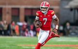 Maryland Terrapins quarterback Malik Washington (7) scrambles during the first quarter against the Michigan Wolverines at SECU Stadium. - Tommy Gilligan, USA TODAY Sports