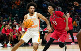 Rutgers Basketball guard Tariq Francis versus Tennessee in the 2025 Players Era