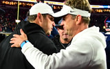 Mississippi State HC Jeff Lebby, Ole Miss HC Lane Kiffin