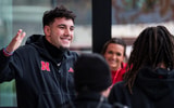 Nebraska football QB Dylan Raiola before Iowa