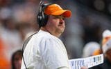 Nov 29, 2025; Knoxville, Tennessee, USA;  Tennessee Volunteers head coach Josh Heupel during the first half against the Vanderbilt Commodores at Neyland Stadium. Mandatory Credit: Randy Sartin-Imagn Images