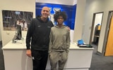 Chase Lumpkin with Kentucky head coach Mark Pope (Photo provided by Chase Lumpkin)