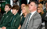 Michigan State football coach Pat Fitzgerald looks on during his introductory press conference on Tuesday, Dec. 2, 2025, at the Tom Izzo Football Building in East Lansing. - Nick King, USA TODAY Sports