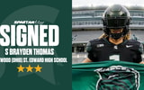 Michigan State 2026 three-star safety signee Brayden Thomas.