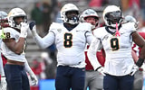 Oct 25, 2025; Pullman, Washington, USA; Toledo Rockets defensive tackle Martez Poynter (8) reacts after being called for a penalty during a game against the Washington State Cougars in the second half at Gesa Field at Martin Stadium. Washington State Cougars won 28-7. Mandatory Credit: James Snook-Imagn Images