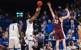 Kentucky wing Kam Williams shoots a three versus Bellarmine (Photo by Aaron Perkins, Kentucky Sports Radio)