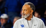 Kentucky Wildcats head coach Kenny Brooks directs his team during the game on Sunday, Dec. 7, 2025, at Historic Memorial Coliseum in Lexington, Ky. Photo by Crawford Ifland, Kentucky Sports Radio/On3.