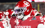 Dec 19, 2025; Norman, OK, USA; Oklahoma Sooners defensive lineman Markus Strong (99) against the Alabama Crimson Tide during the CFP National Playoff First Round at Gaylord Family Oklahoma Memorial Stadium. Mandatory Credit: Mark J. Rebilas-Imagn Images
