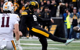 Michigan State and former Iowa Hawkeyes punter Rhys Dakin (9) punts the ball during a football game against the Minnesota Golden Gophers Oct. 25, 2025 at Kinnick Stadium in Iowa City, Iowa. - Julia Hansen, USA TODAY Sports