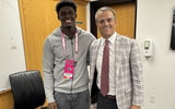 Four-star class of 2027 linebacker Mikahi Allen with South Carolina football coach Shane Beamer. Photo credit: @Mikahi_allen18 on Twitter/X.