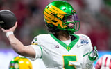 Oregon QB Dante Moore in the Peach Bowl
