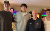 2027 OL Layton von Brandt with Rutgers Offensive line coach Jim Turner
