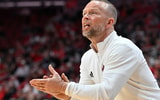 Jan 13, 2026; Louisville, Kentucky, USA; Louisville Cardinals head coach Pat Kelsey reacts during the first half against the Virginia Cavaliers at KFC Yum! Center. . Mandatory Credit: Jamie Rhodes-Imagn Images
