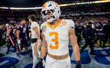 Tennessee tight end Jack van Dorselaer (3) exits the field after Illinois won the Liberty Mutual Music City Bowl at Nissan Stadium in Nashville, Tenn., Tuesday, Dec. 30, 2025.