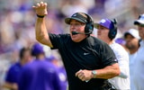 TCU Horned Frogs head coach Gary Patterson yells to his team during the first half against the California Golden Bears of the game at Amon G. Carter Stadium