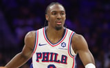 Former Kentucky G Tyrese Maxey wears a Crypto.com jersey patch when he suits up for the Sixers, via Bill Streicher-Imagn Images