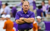 TCU Horned Frogs head coach Gary Patterson before the game against the Texas Longhorns at Amon G. Carter Stadium